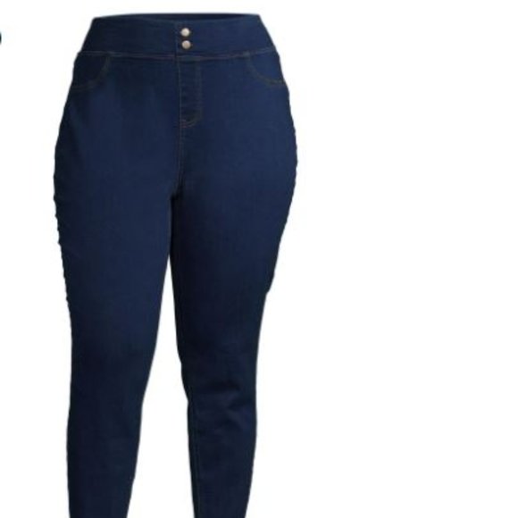 2 Terra & Sky Women's Plus Size Tummy Control Jeggings Skinny - Picture 3 of 6